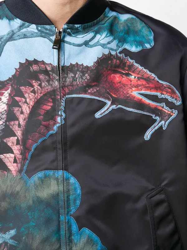 Valentino Garavani Dragons Garden Print Bomber Jacket - Farfetch