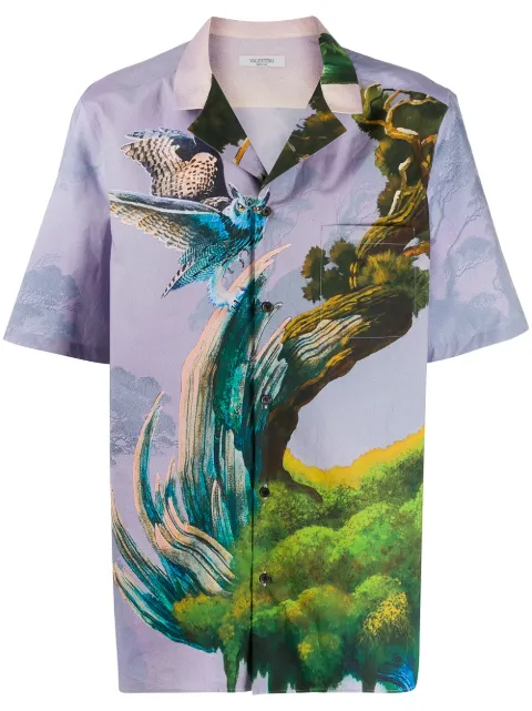 Valentino Garavani Blind Owl button up shirt
