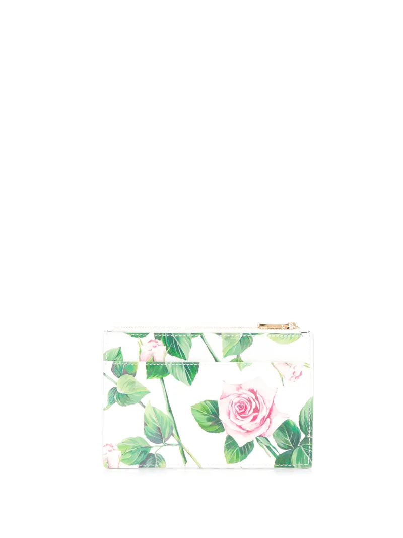DOLCE & GABBANA TROPICAL ROSE PRINT CARDHOLDER