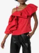 Marques'Almeida cold-shoulder ruffled top