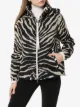 Moncler zebra print hooded jacket