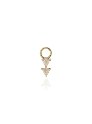 Lizzie Mandler ピアス ゴールド 18K LIZZIE MANDLER】Small Pave Crescent Hoop Left side Single