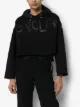 Moncler cropped logo-print hoodie