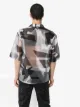 NULABEL sheer graphic print shirt