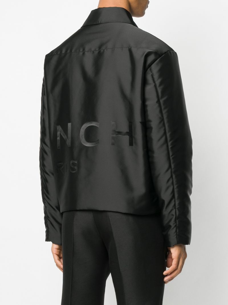 Shop Givenchy Boxy Shirt Jacket In Black