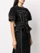 Alexander McQueen جاكيت جينز بتصميم فلير