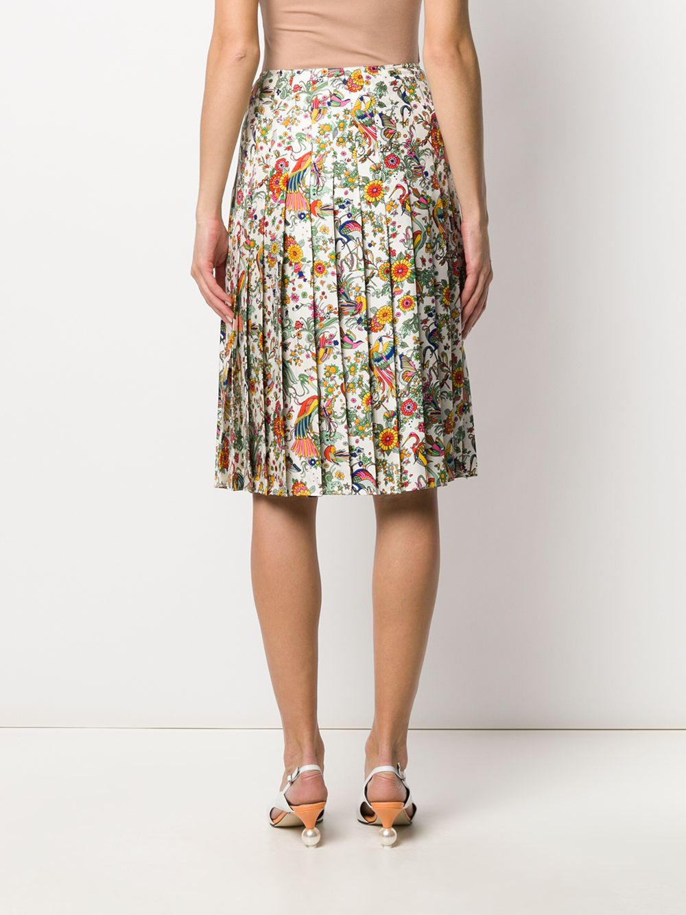 фото Tory burch плиссированная юбка с цветочным принтом