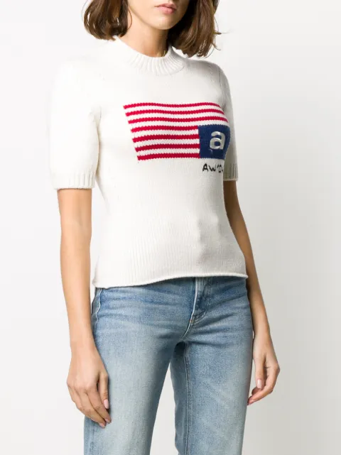 Shop Alexander Wang knitted flag top 
