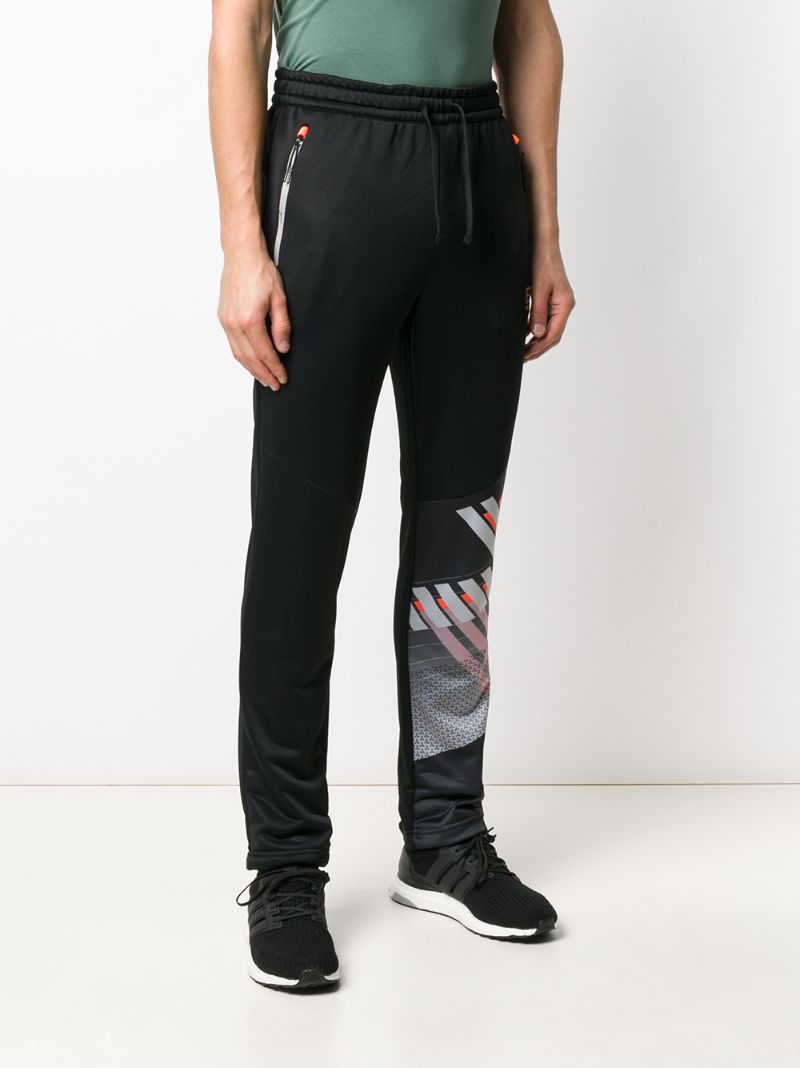 Shop Ea7 Graphic-print Track Trousers In Black