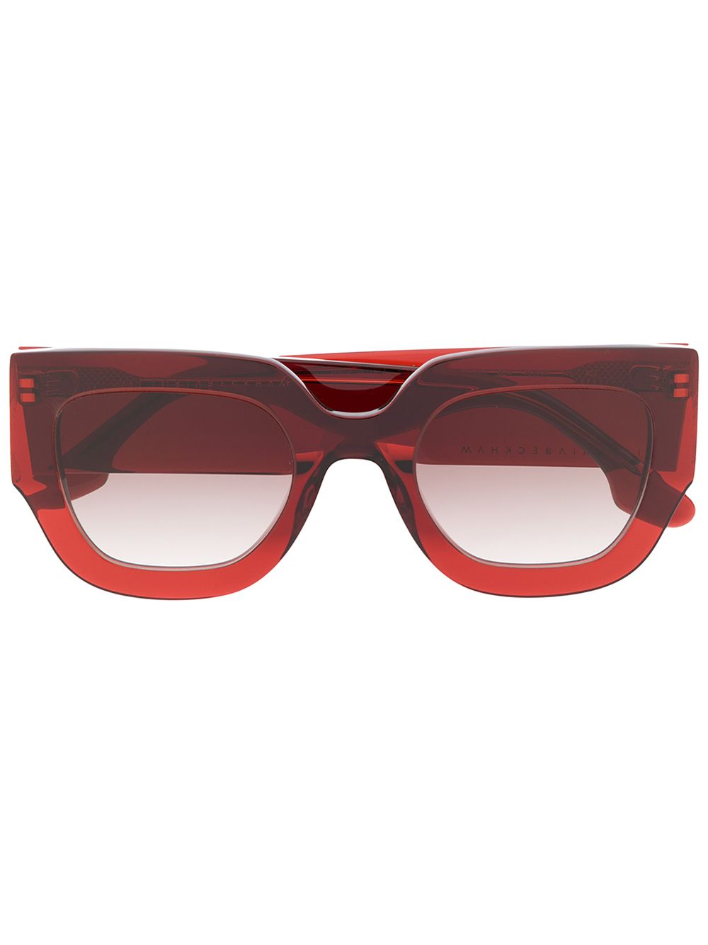 Victoria Beckham Square Frame Sunglasses In 红色