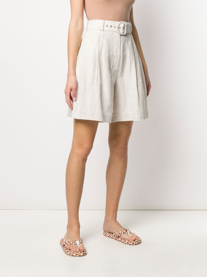 ZIMMERMANN SUPER EIGHT STRIPED SHORTS 