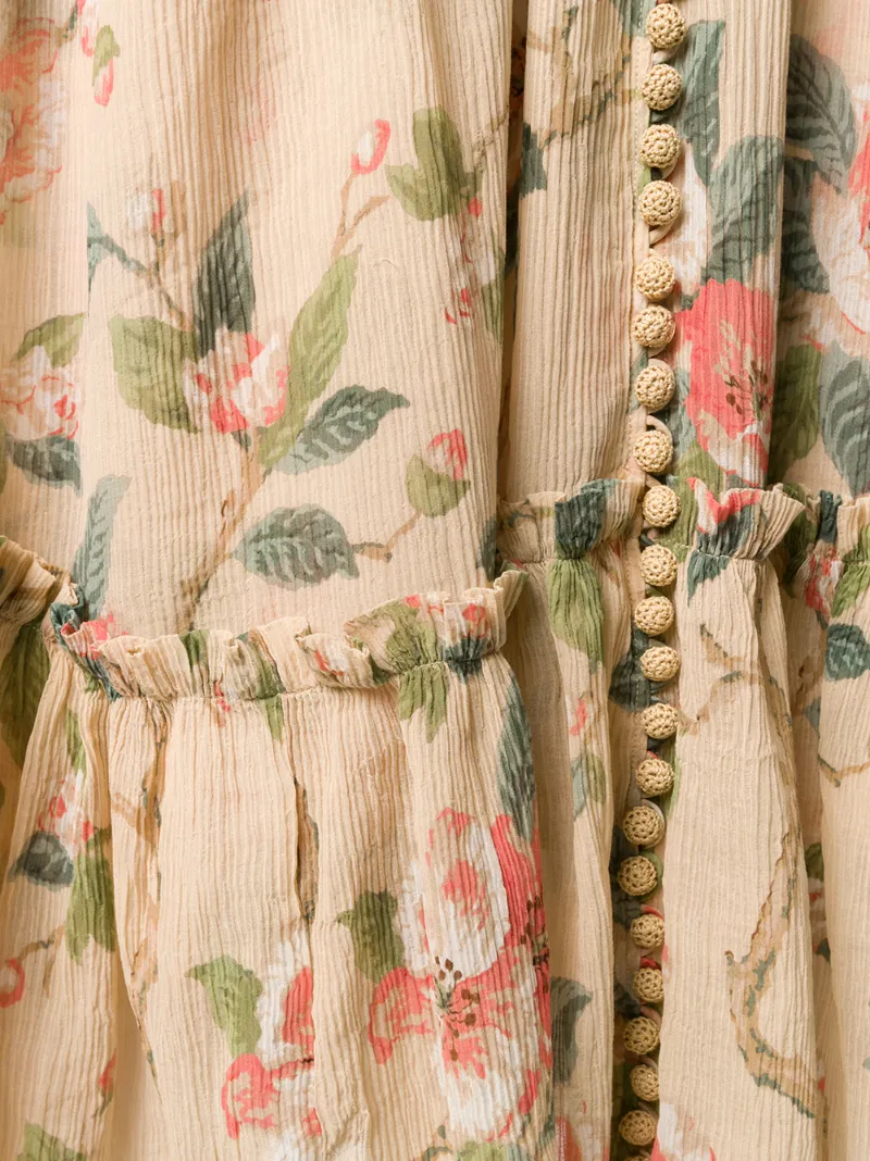 ZIMMERMANN FLORAL MIDI DRESS