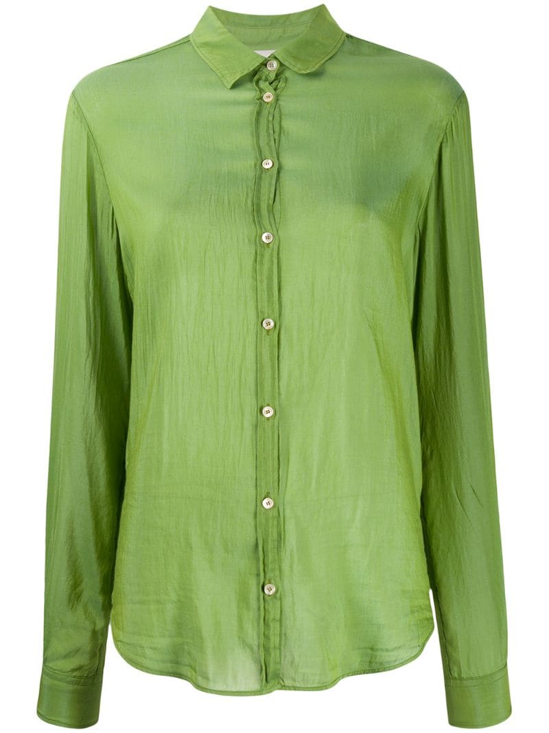 Forte Forte My Shirt Crinkle Shirt In Green
