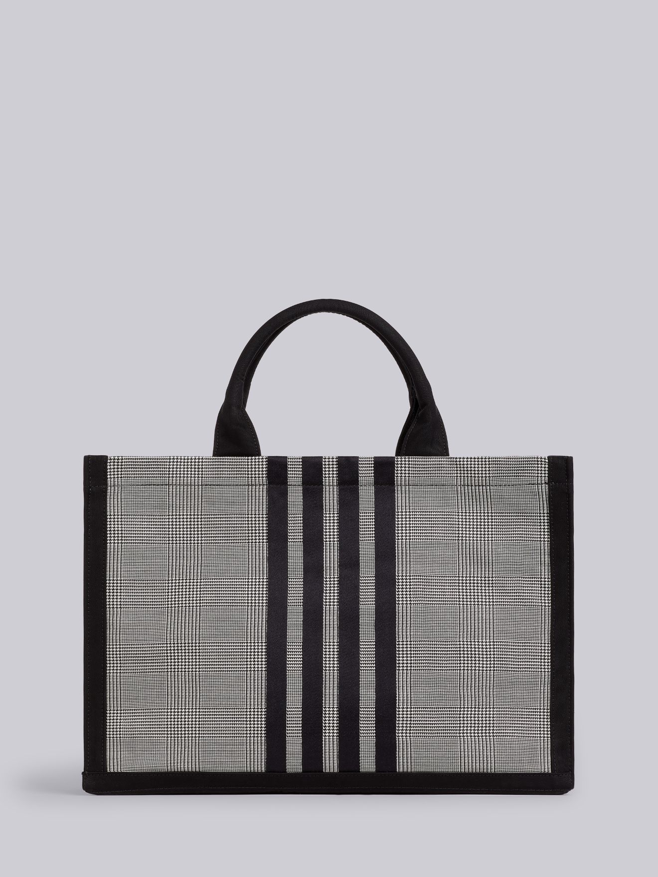 Black and White Wool Prince of Whales Print Tote | Thom Browne Official