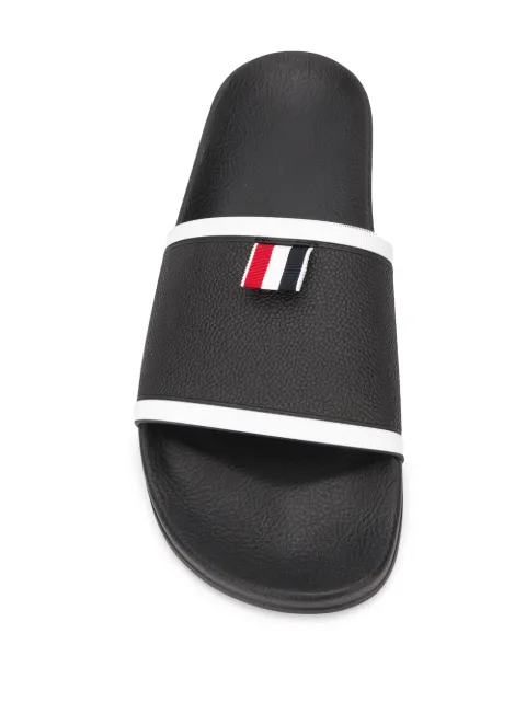 thom browne black flag pool slides