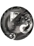 Fornasetti portrait print plate - Black