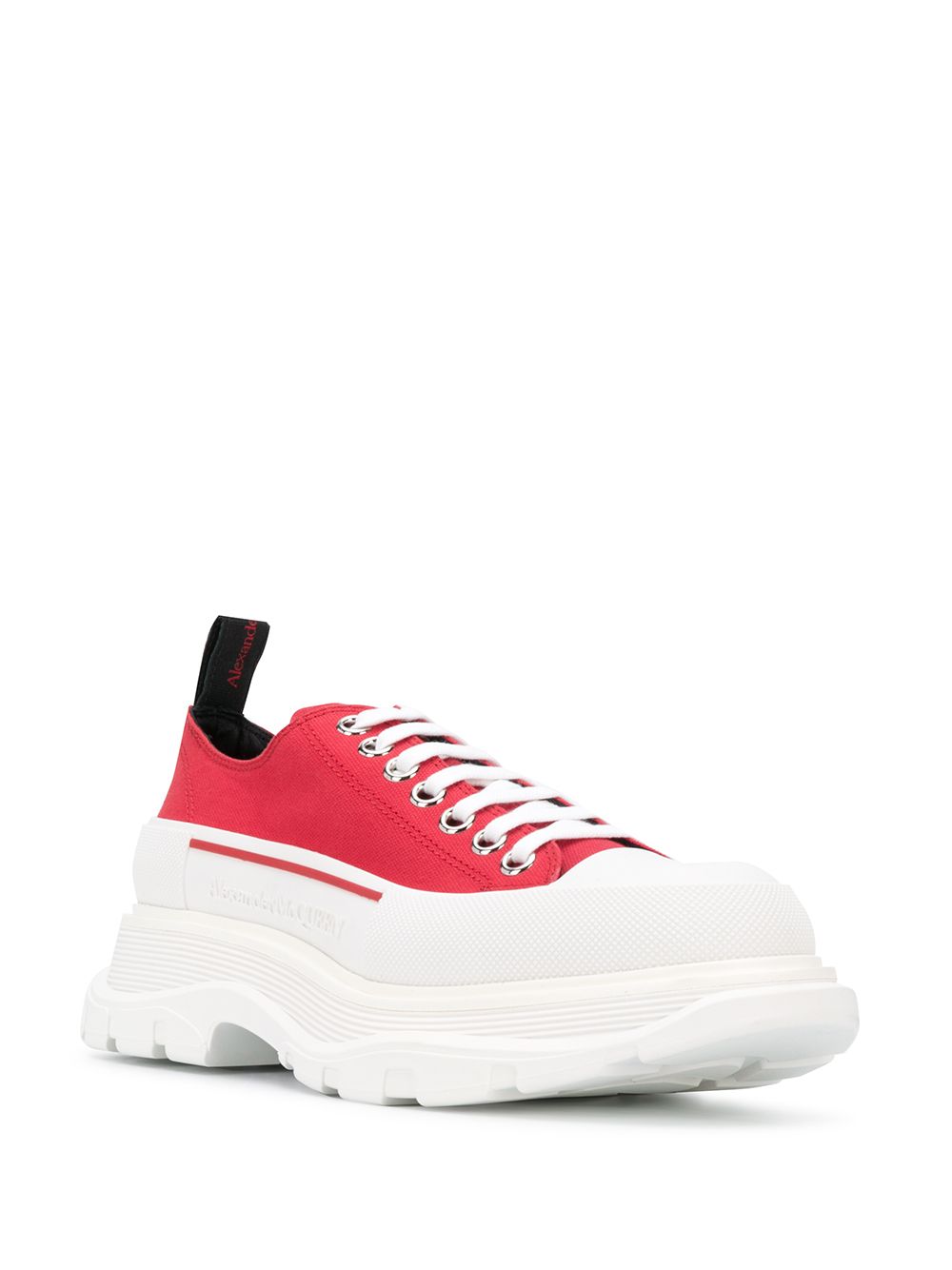 Alexander McQueen Tread Slick vetersneakers - Rood