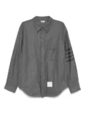 Thom Browne logo-patch shirt jacket - Grey