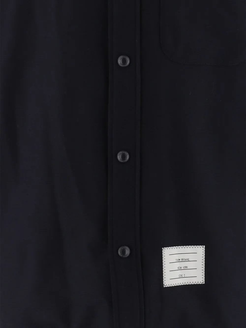  Thom Browne Flannel Tonal 4-bar Shirt Jacket - Blue 
