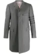 Image 1 of Thom Browne tonal 4-Bar Chesterfield overcoat