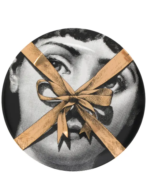 Fornasetti printed bow and face plate