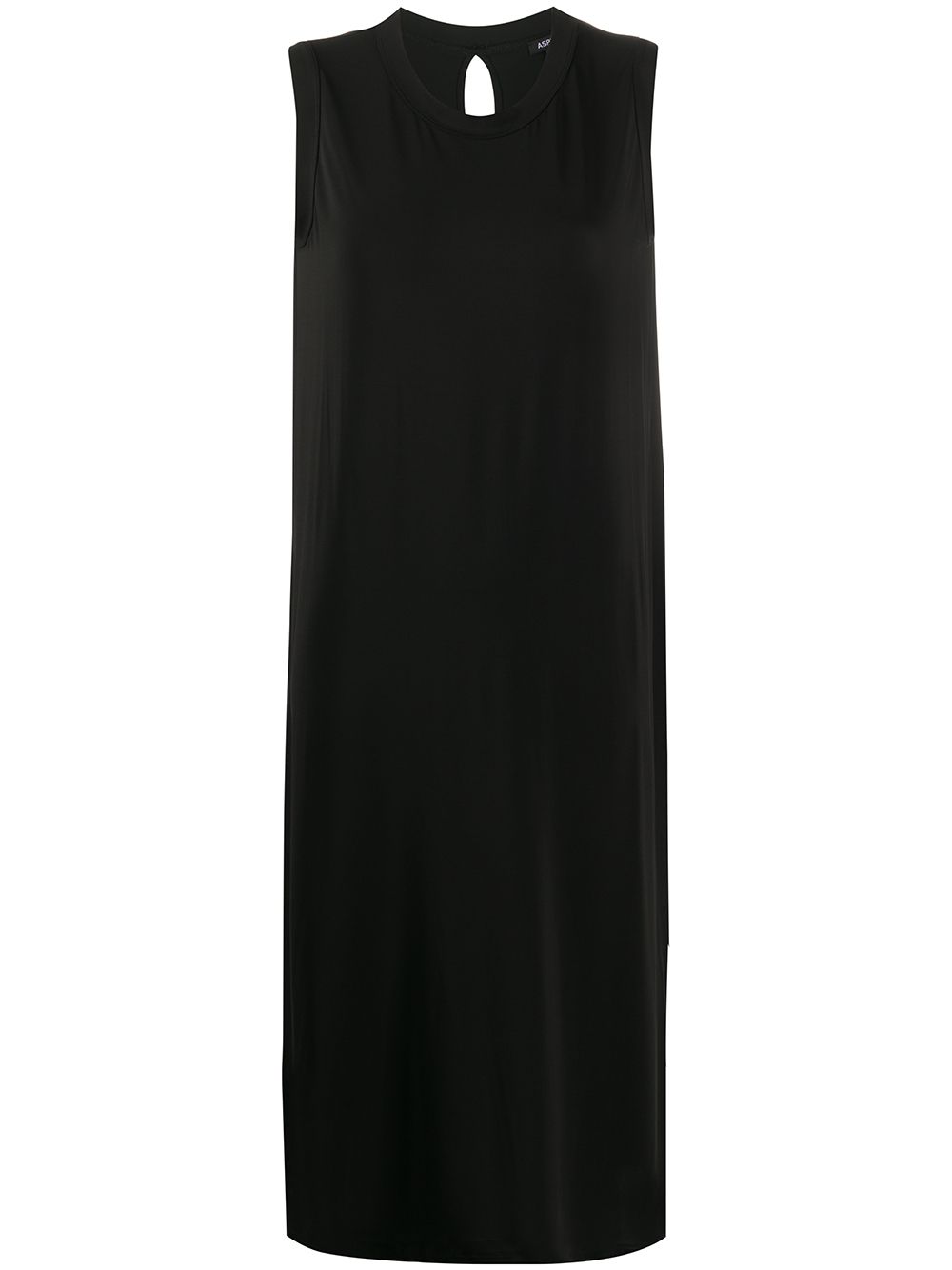 Aspesi Plain Tank Dress In Black