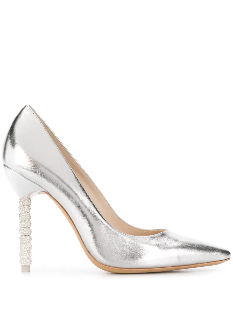 SOPHIA WEBSTER COCO CRYSTAL-BEADED HEEL PUMPS