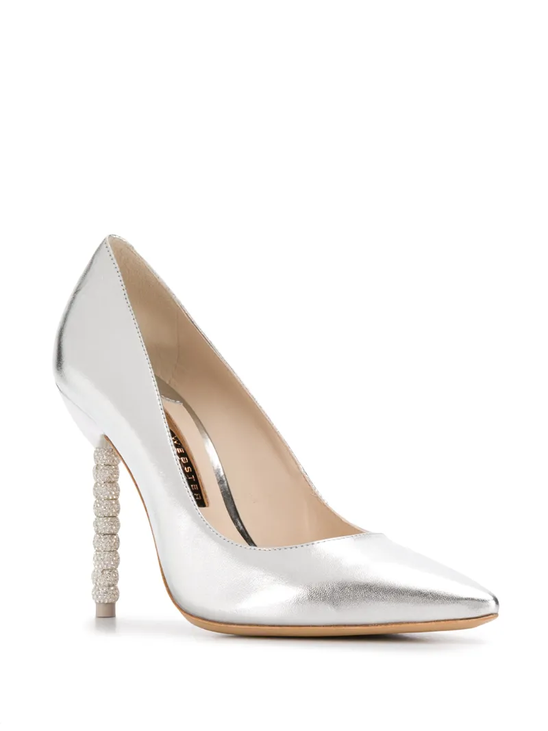 SOPHIA WEBSTER COCO CRYSTAL-BEADED HEEL PUMPS