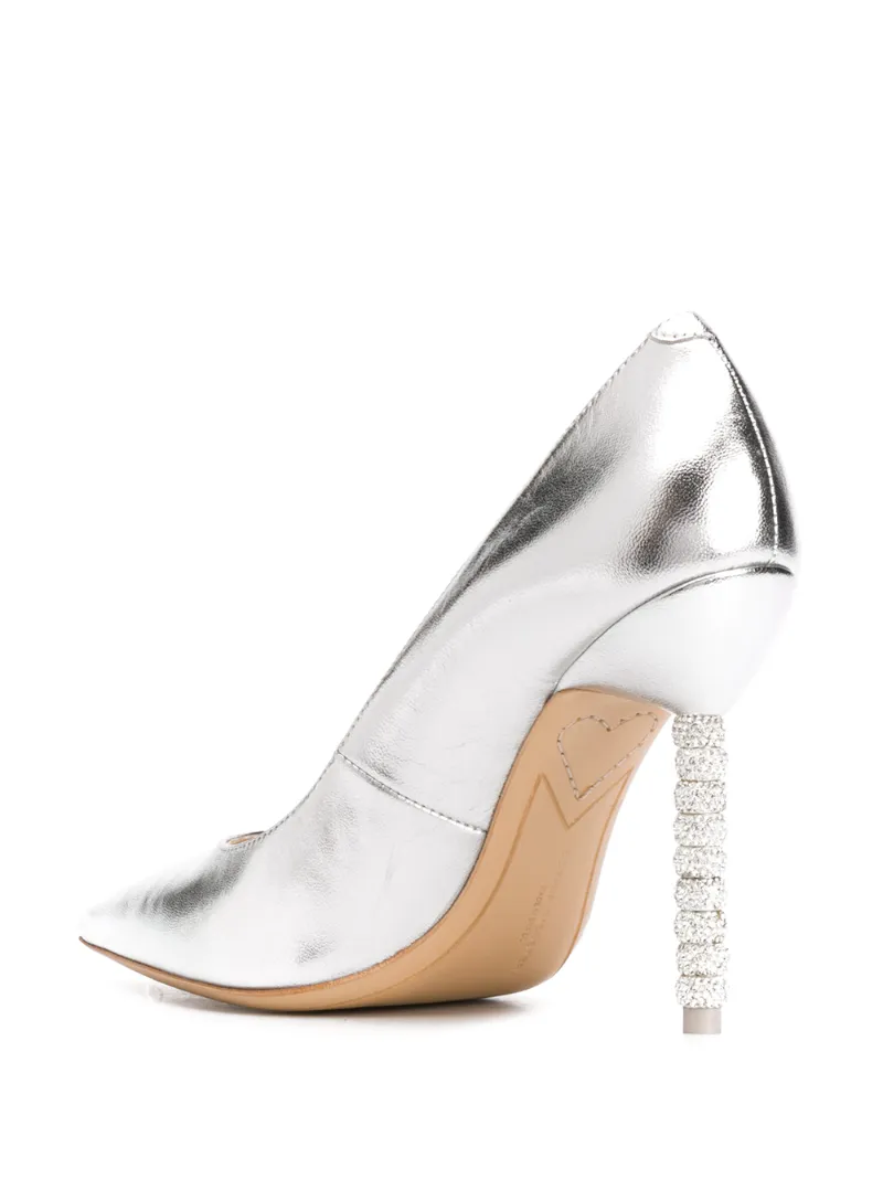 SOPHIA WEBSTER COCO CRYSTAL-BEADED HEEL PUMPS