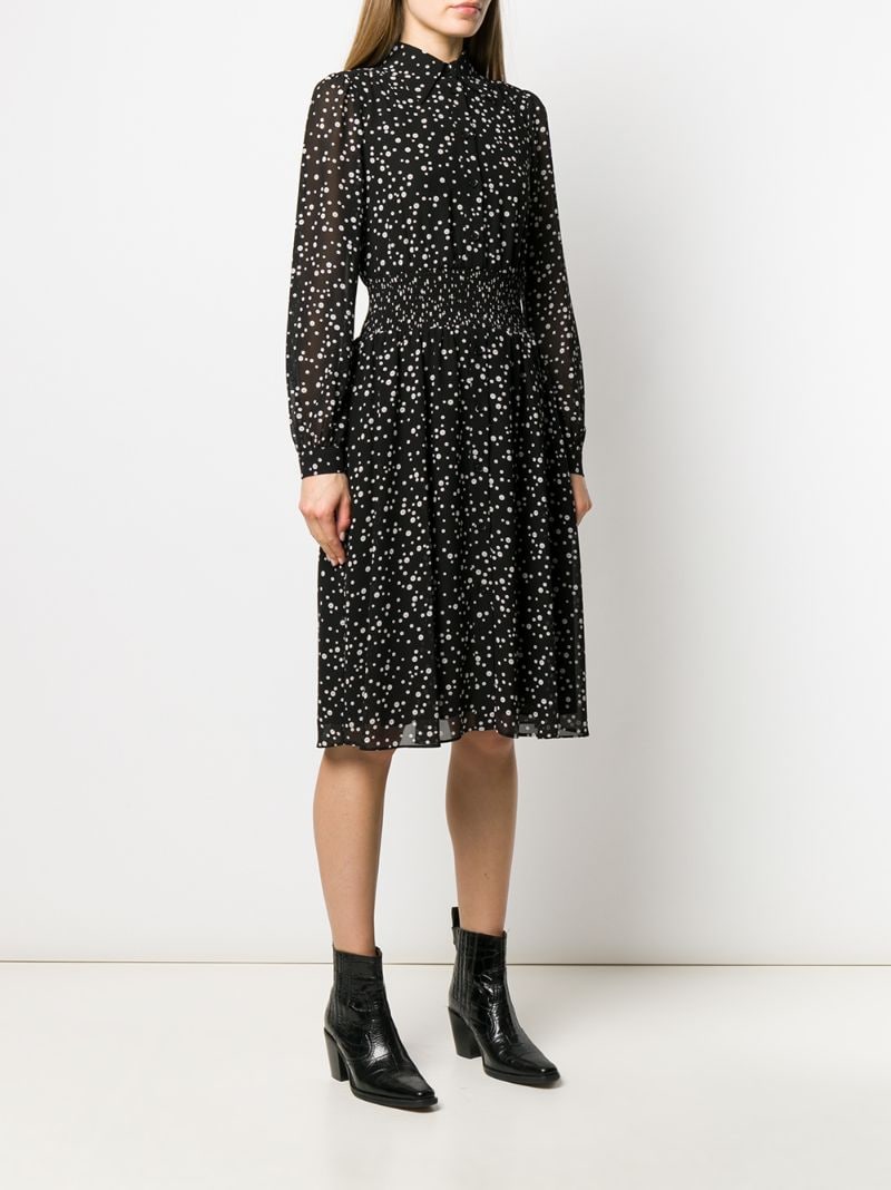 Shop Michael Michael Kors Printed Shirt Dress In Black