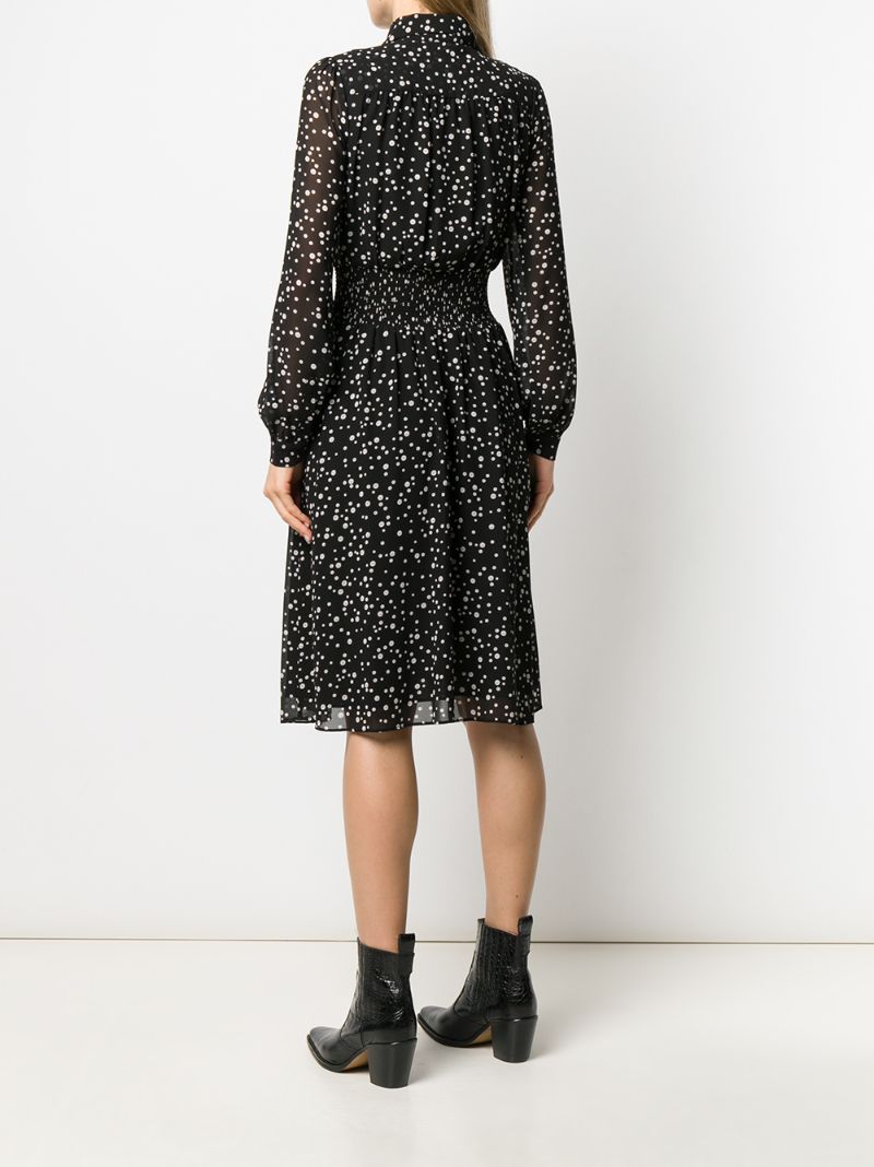 Shop Michael Michael Kors Printed Shirt Dress In Black