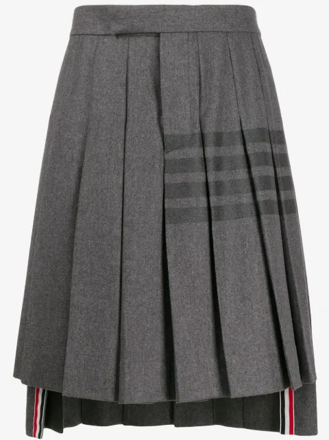 Thom Browne falda plisada con motivo 4-Bar