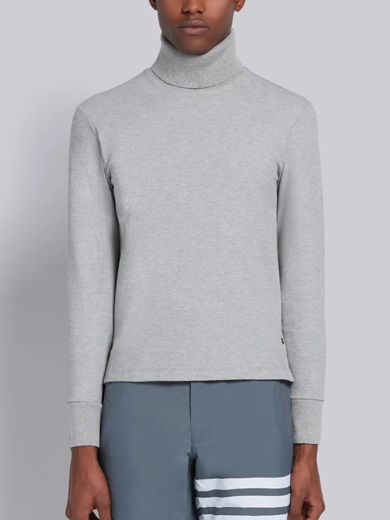 Light Grey Cotton Pique Long Sleeve 