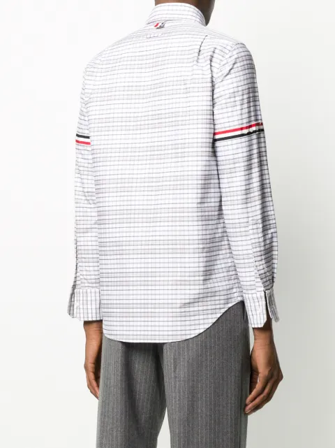 thom browne checked shirt