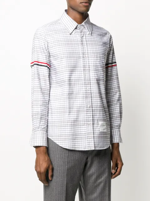 thom browne checked shirt