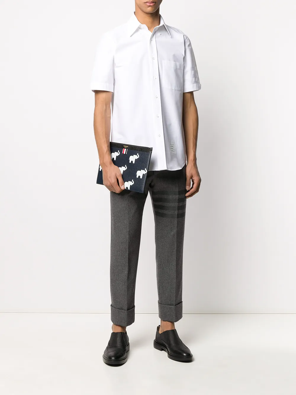 Thom Browne Satijnen overhemd Wit