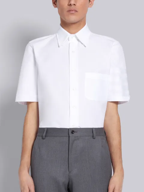 WHITE OXFORD SEAMED ELASTIC STRIPE CLASSIC SHIRT | Thom Browne ...
