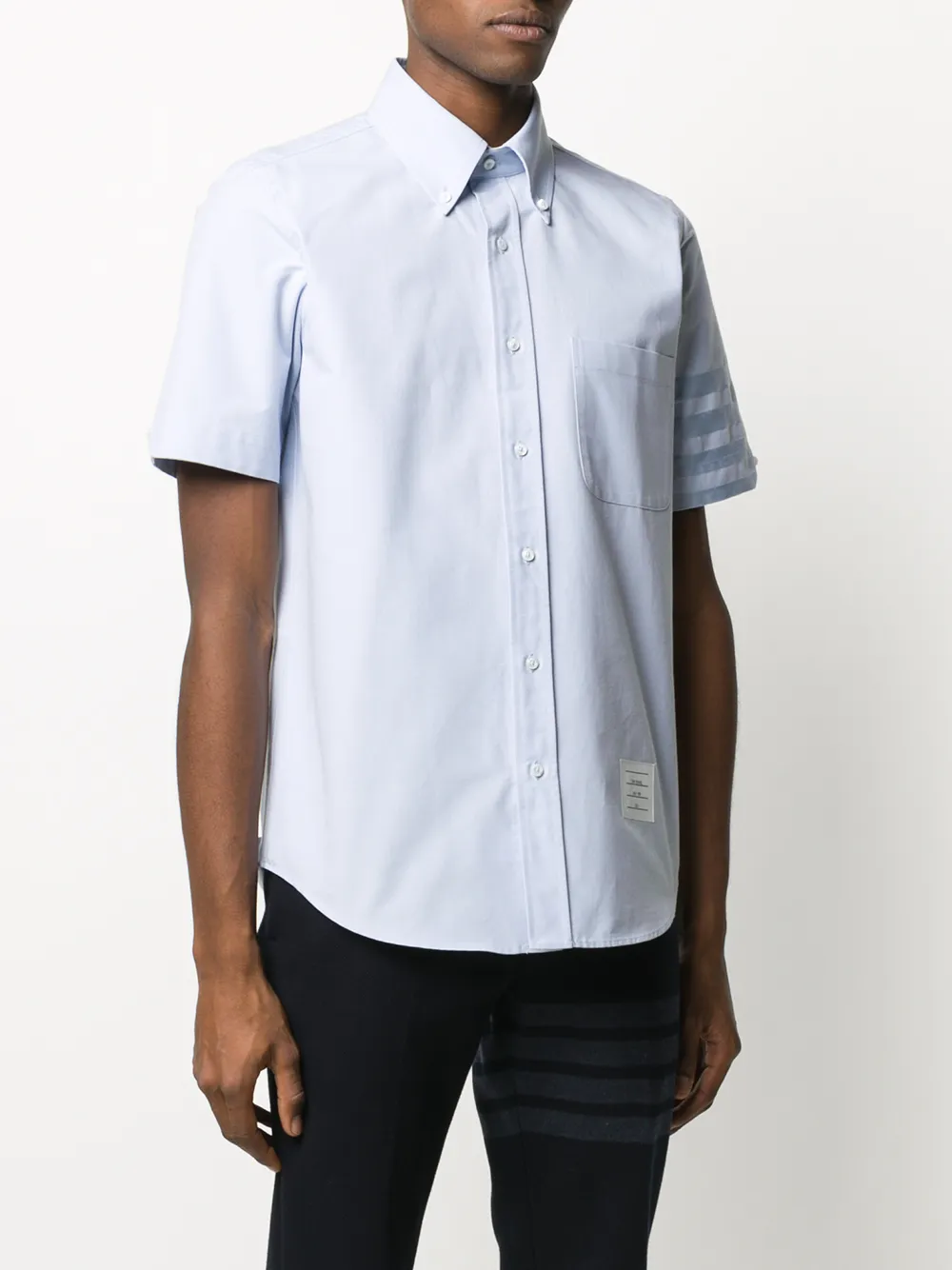 Thom Browne Satijnen overhemd Blauw