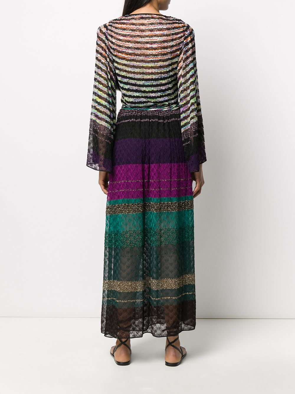 фото Missoni трикотажное платье в полоску с запахом