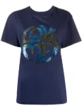 Alberta Ferretti Love sequin T-shirt - Blue