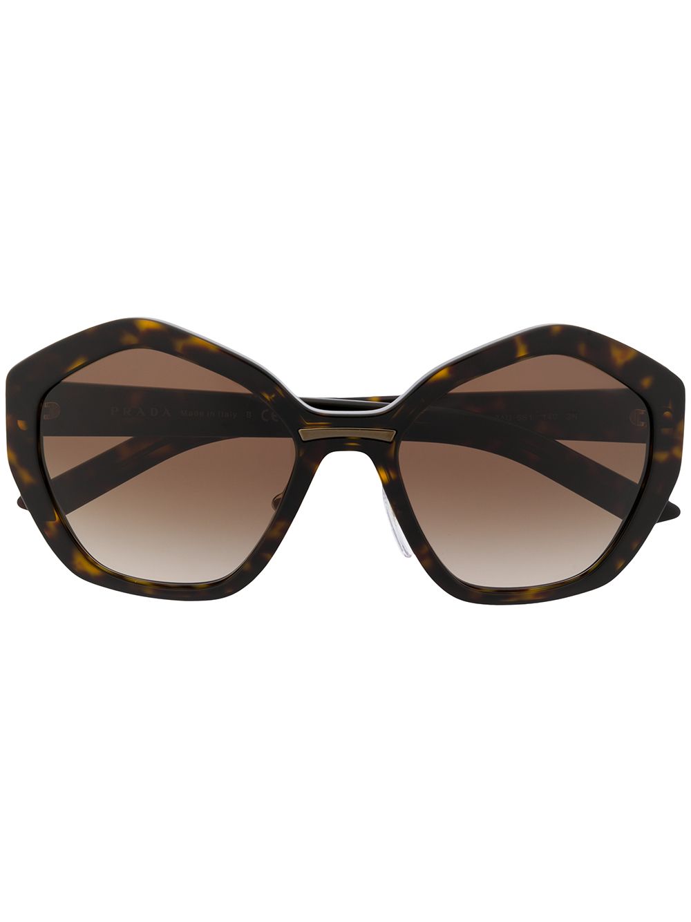 фото Prada eyewear tortoiseshell-effect oversized-frame sunglasses