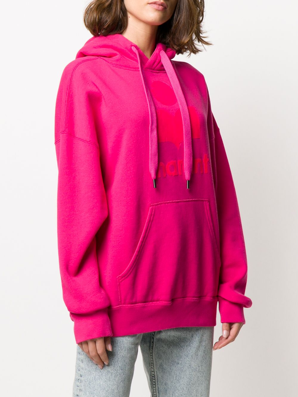 фото Isabel Marant Étoile boxy fit logo print hoodie