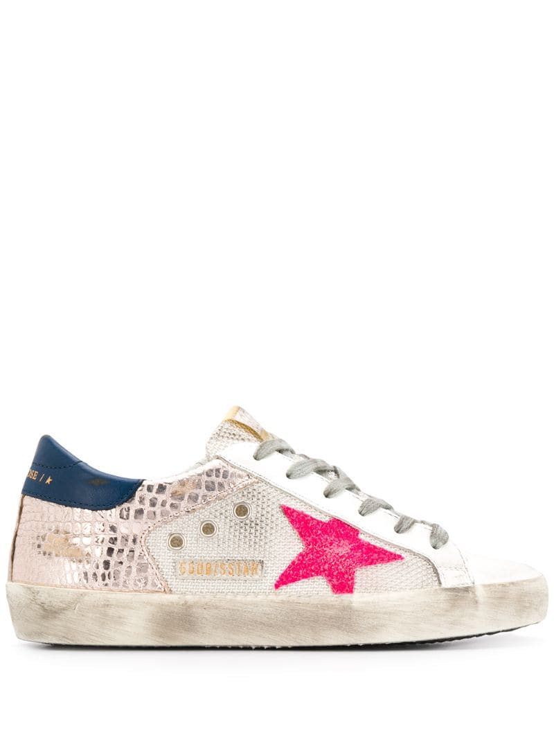 Golden Goose Superstar Low-top Trainers In Silver