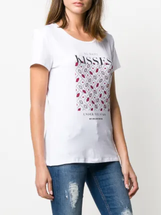 Kisses-print T-shirt展示图