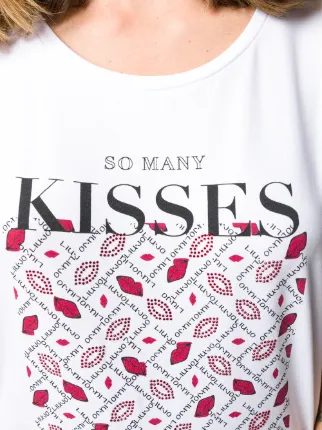 Kisses-print T-shirt展示图