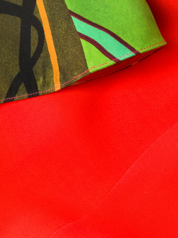 Valentino Garavani Monkey Forest Print Midi Dress | Red | FARFETCH