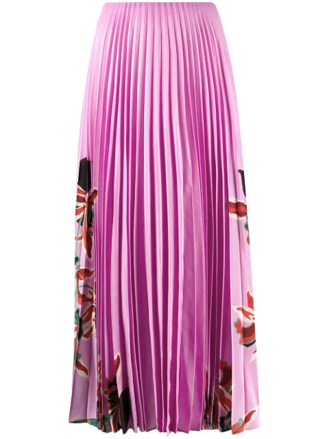 Valentino Garavani floral print pleated skirt