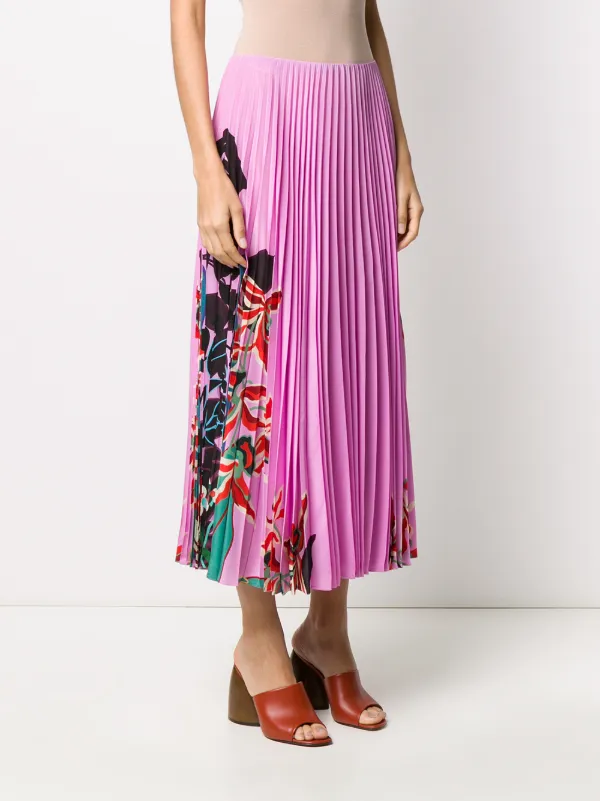 Valentino Garavani ヴァレンティノ フローラル プリーツスカート 