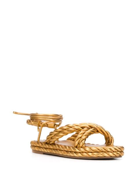 valentino gold rope sandals