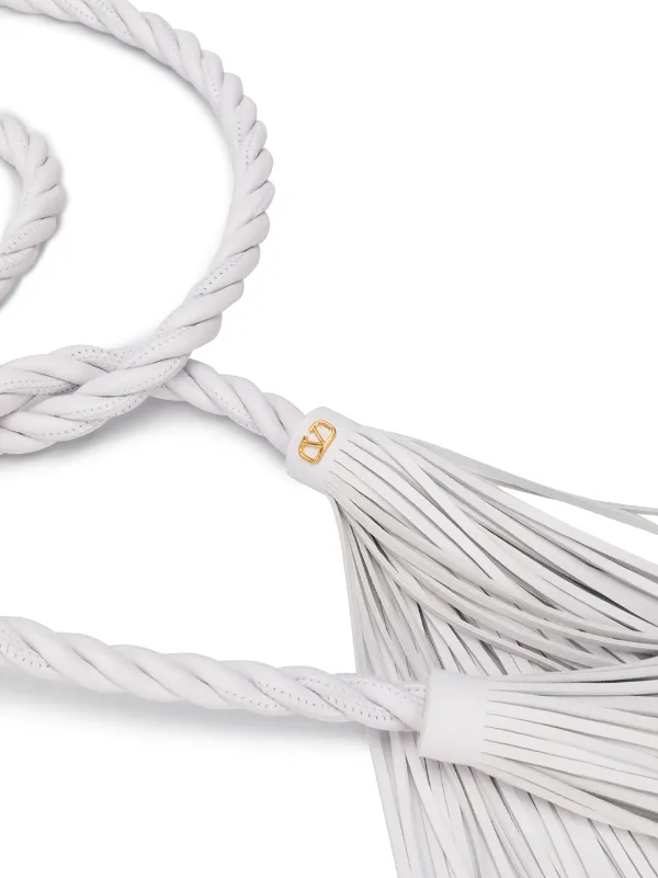 white valentino belt